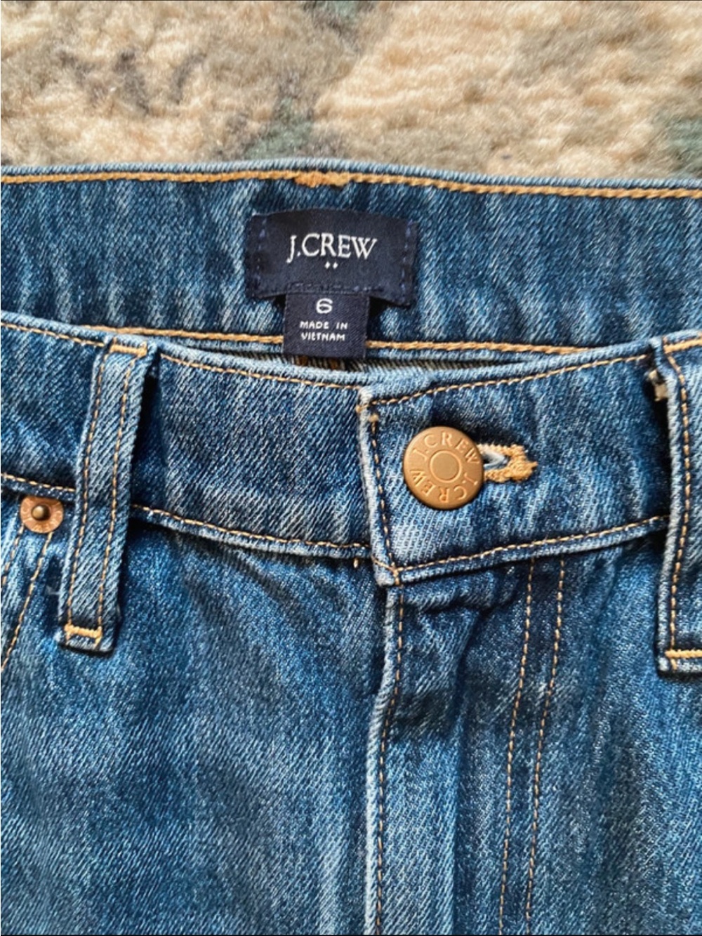 J. Crew denim midi skirt  Sz 6